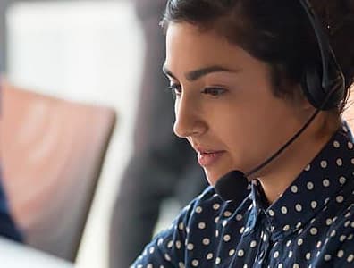 woman looking at smartphone