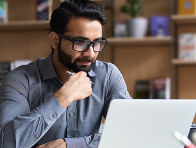 woman looking at smartphone